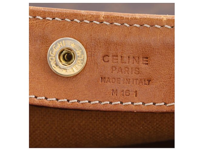 Céline Sac cabas vintage Celine Macadam Marron - vue 15