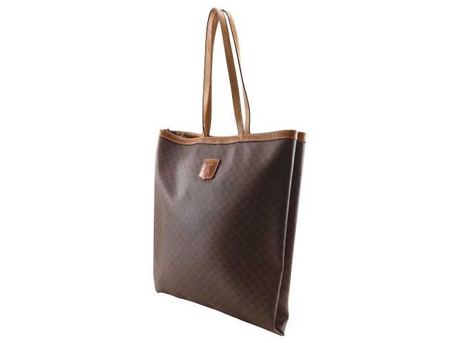 Céline Sac cabas vintage Celine Macadam Marron - vue 2