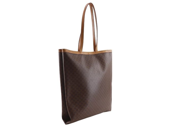 Céline Sac cabas vintage Celine Macadam Marron - vue 3