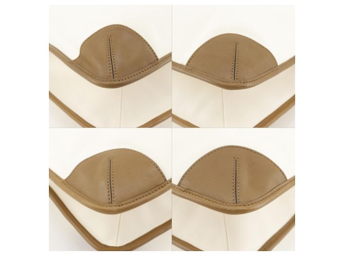 Borsa Tote Anya Hindmarch in tela e pelle Marrone Bianco - vista 4