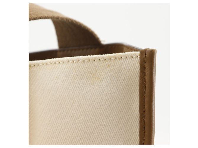 Borsa Tote Anya Hindmarch in tela e pelle Marrone Bianco - vista 8