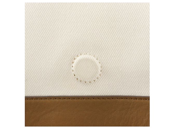 Borsa Tote Anya Hindmarch in tela e pelle Marrone Bianco - vista 9