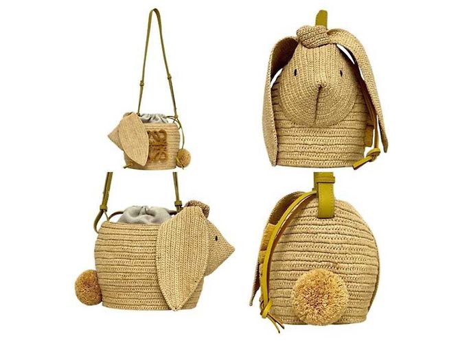 Bolso de hombro bucket Bunny Loewe Beige - vista 2