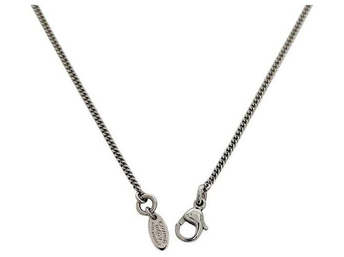 Collana Chanel in strass argento - vista 3