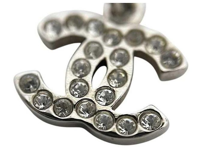 Collana Chanel in strass argento - vista 7