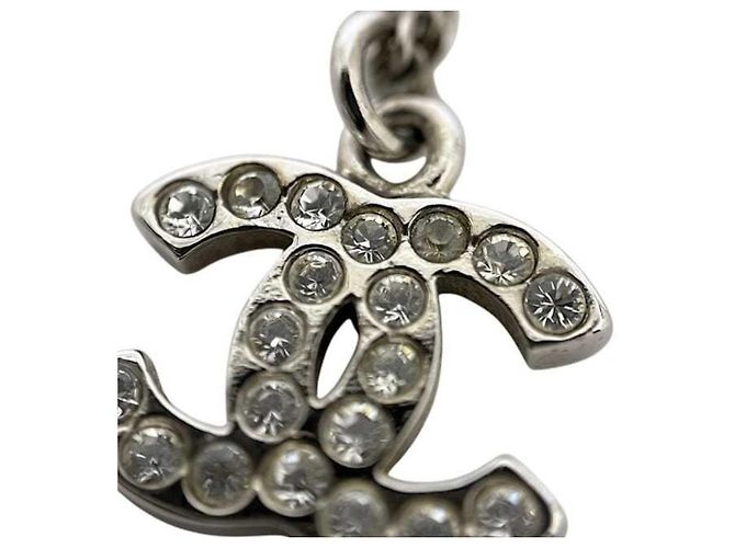 Collana Chanel in strass argento - vista 8