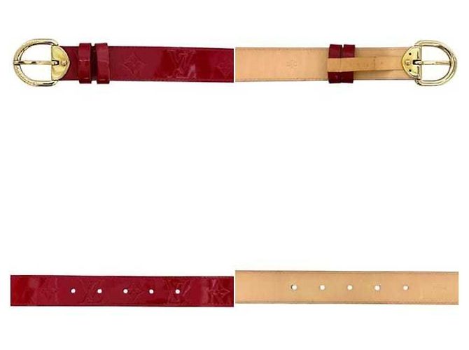 Louis Vuitton Monogram Vernis Belt Red - view 3