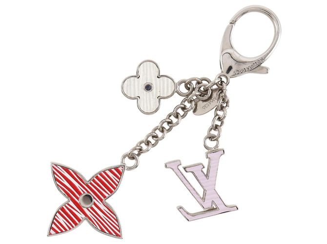 Louis Vuitton Fleur de Epi BB Keychain Bag Charm Argento - vista 2