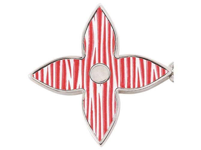 Louis Vuitton Fleur de Epi BB Keychain Bag Charm Argento - vista 5