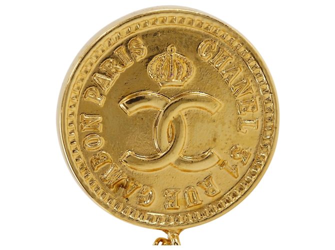 Brincos de clip Chanel Coco Mark Dourado - vista 10