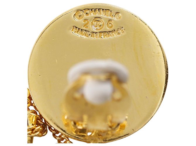 Brincos de clip Chanel Coco Mark Dourado - vista 12
