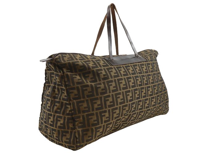 Borsa Boston Fendi Zucca Marrone - vista 3