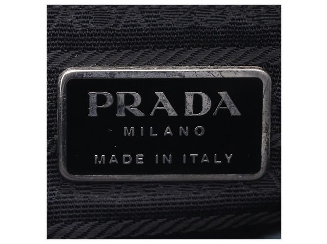 Prada Chain Shoulder Tote Bag Black - view 16