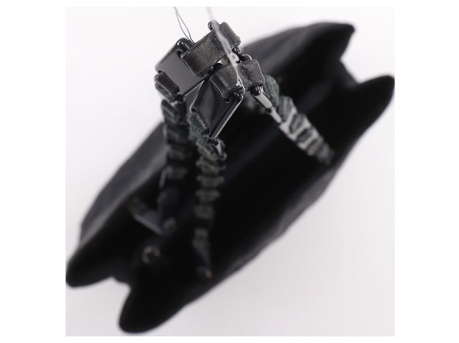 Prada Chain Shoulder Tote Bag Black - view 5