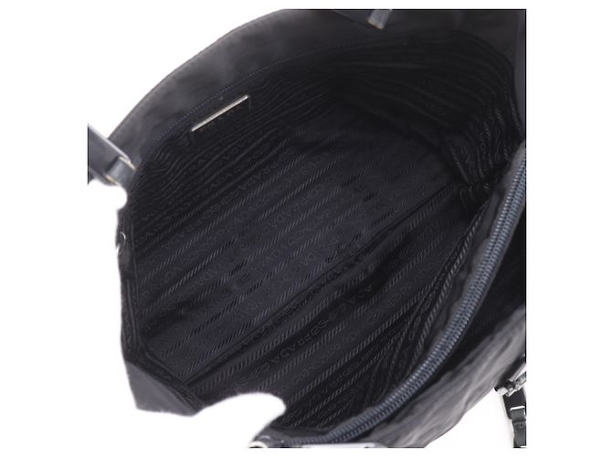 Prada Chain Shoulder Tote Bag Black - view 6