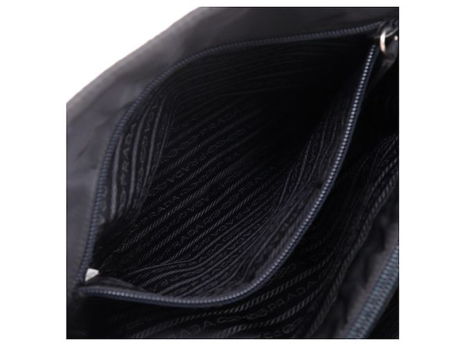Prada Chain Shoulder Tote Bag Black - view 7