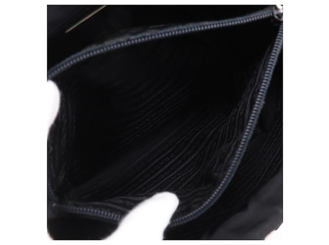 Prada Chain Shoulder Tote Bag Black - view 9