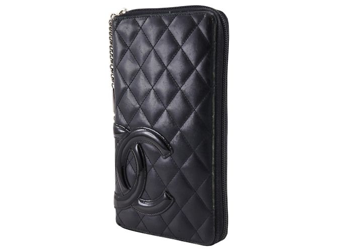 Cartera larga Chanel Cambon Line de piel charol negra Negro - vista 2