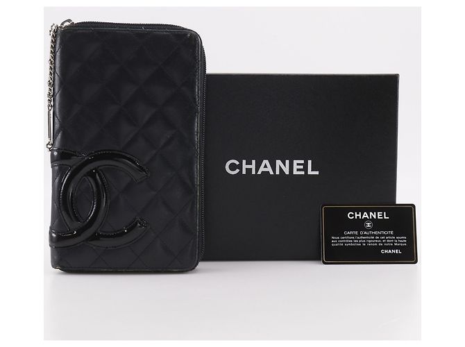 Cartera larga Chanel Cambon Line de piel charol negra Negro - vista 20