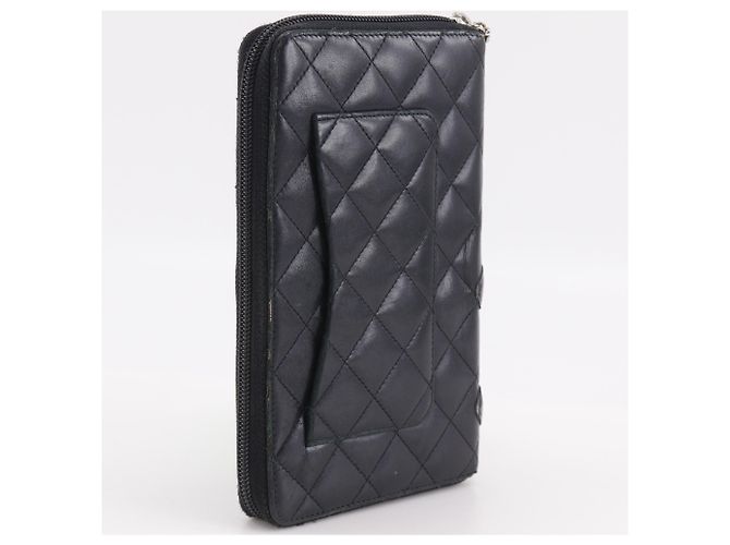 Cartera larga Chanel Cambon Line de piel charol negra Negro - vista 3