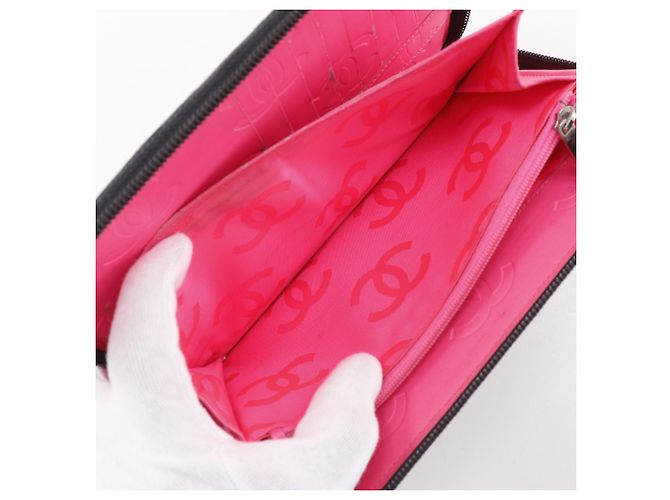 Cartera larga Chanel Cambon Line de piel charol negra Negro - vista 6