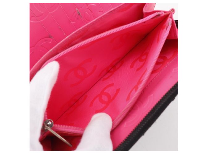 Cartera larga Chanel Cambon Line de piel charol negra Negro - vista 8