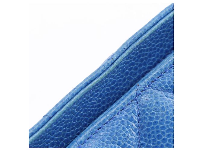 Borsa Tote Chanel Vintage Chevron Blu - vista 11