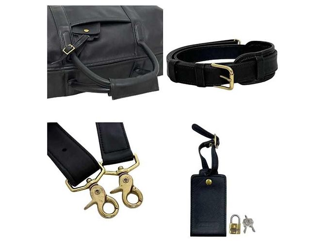 Coach Boston Bag aus schwarzem Leder - Ansicht 10