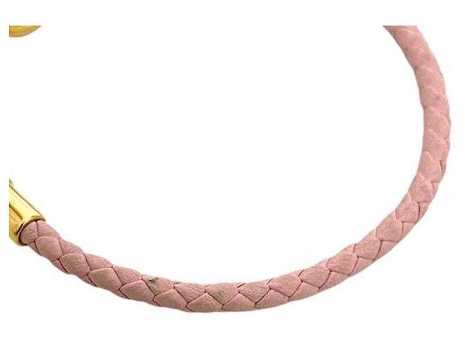 Hermès Bracciale in pelle rosa e metallo Hermes - vista 4