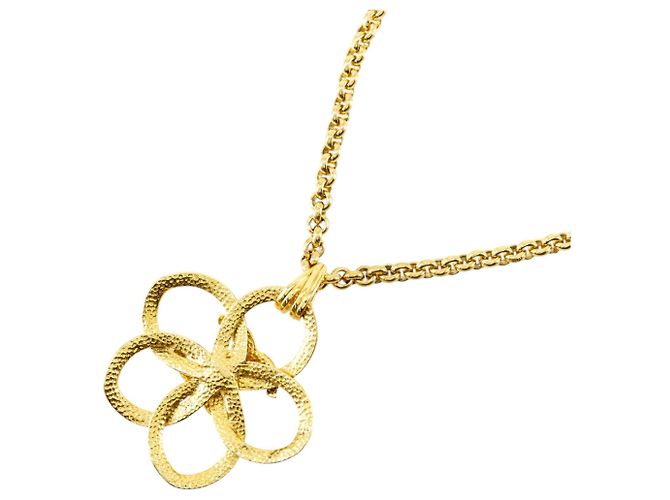 Colar Chanel Coco Mark Flower Dourado - vista 3
