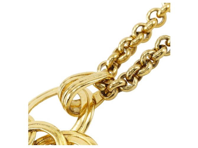 Colar Chanel Coco Mark Flower Dourado - vista 5