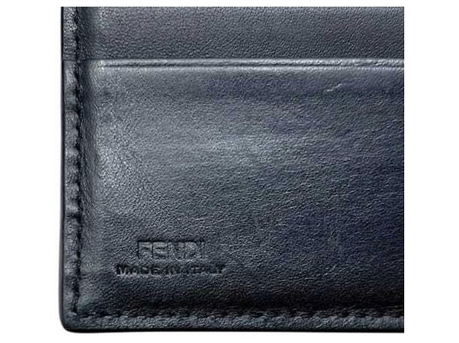 Fendi Bi-fold Wallet in Black Leather Brown - view 9