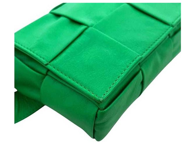 Borsa a tracolla in pelle verde Bottega Veneta - vista 4