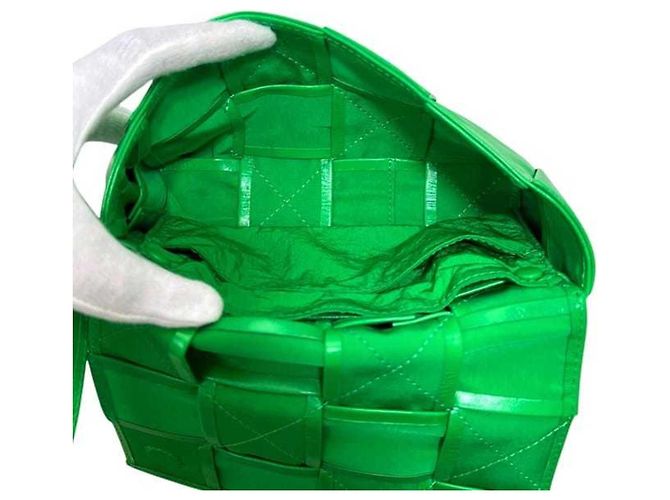 Borsa a tracolla in pelle verde Bottega Veneta - vista 5