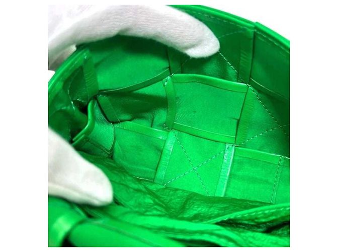 Borsa a tracolla in pelle verde Bottega Veneta - vista 6
