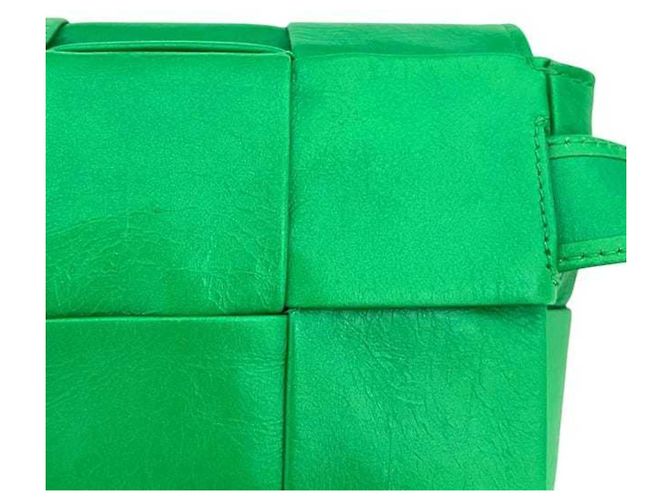Borsa a tracolla in pelle verde Bottega Veneta - vista 9
