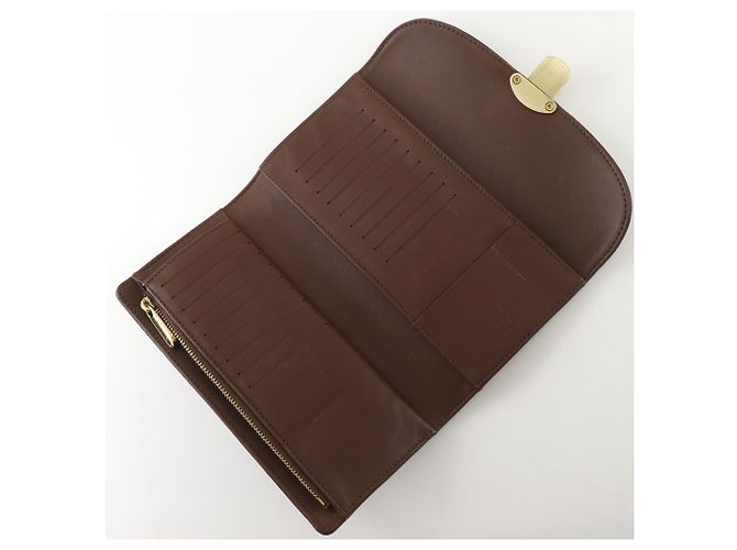 Louis Vuitton Portefeuille Amelia Long Wallet Marrone - vista 5