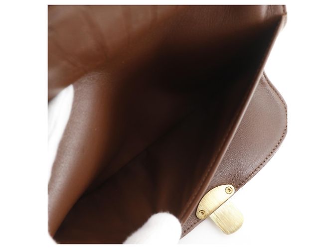Louis Vuitton Portefeuille Amelia Long Wallet Marrone - vista 7