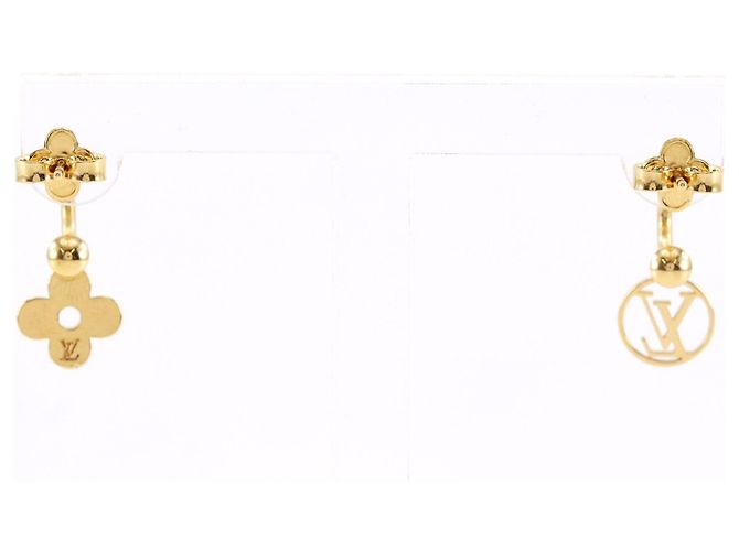 Pendientes Louis Vuitton Bookle Dreille Blooming Dorado - vista 3
