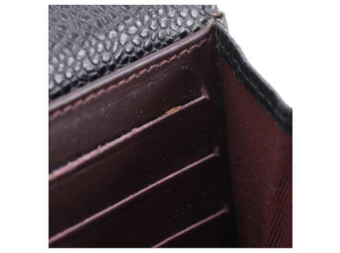 Cartera larga Chanel de piel de becerro granulada negra Negro - vista 11