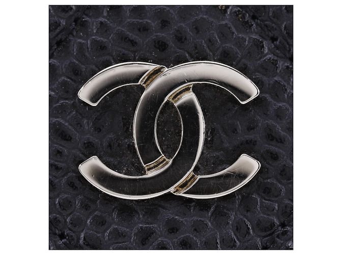 Cartera larga Chanel de piel de becerro granulada negra Negro - vista 16