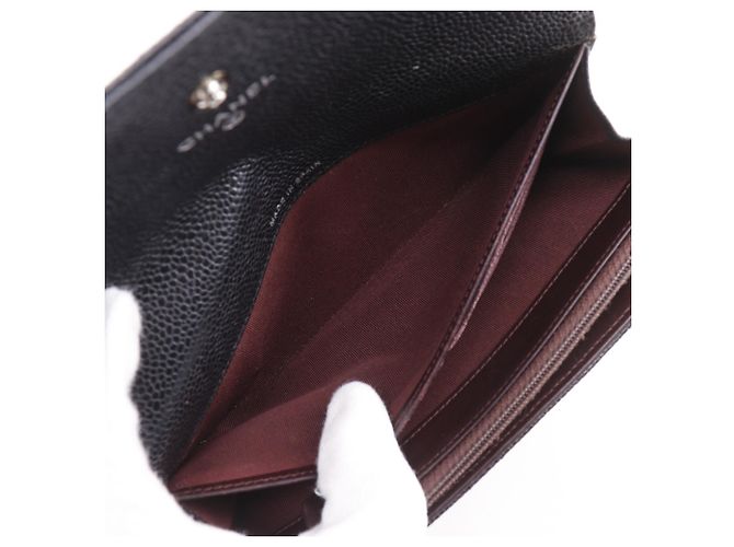 Cartera larga Chanel de piel de becerro granulada negra Negro - vista 6
