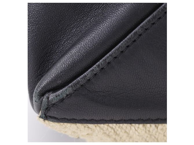 Céline Bolso Celine Cabas Kaba Gazette Tote Bag Negro Beige - vista 13