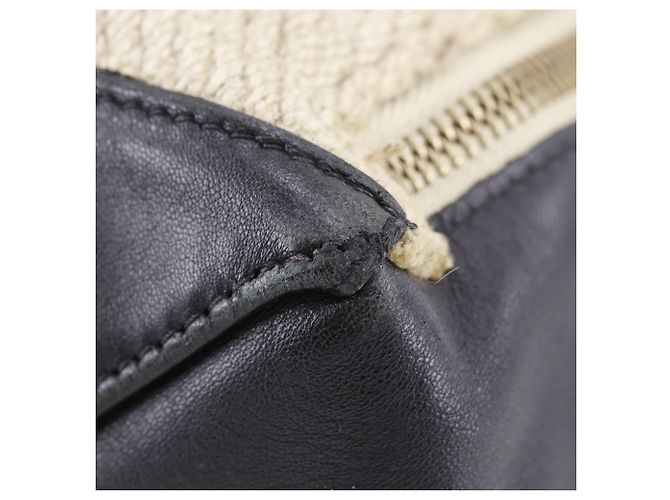 Céline Bolso Celine Cabas Kaba Gazette Tote Bag Negro Beige - vista 4