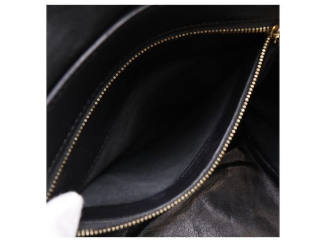 Céline Bolso Celine Cabas Kaba Gazette Tote Bag Negro Beige - vista 7