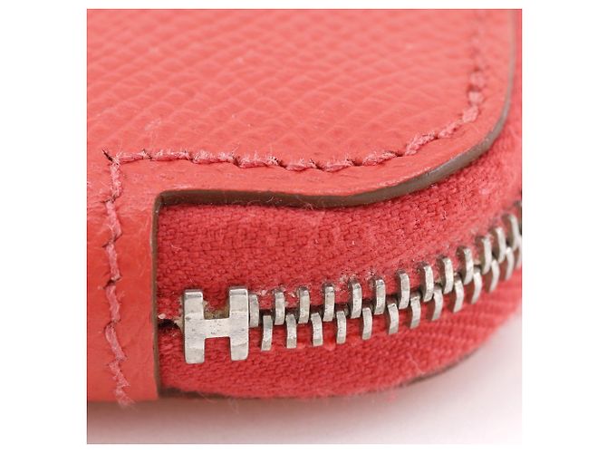 Hermès Hermes Azap lange Geldbörse aus rosa Epsom-Leder Pink - Ansicht 11