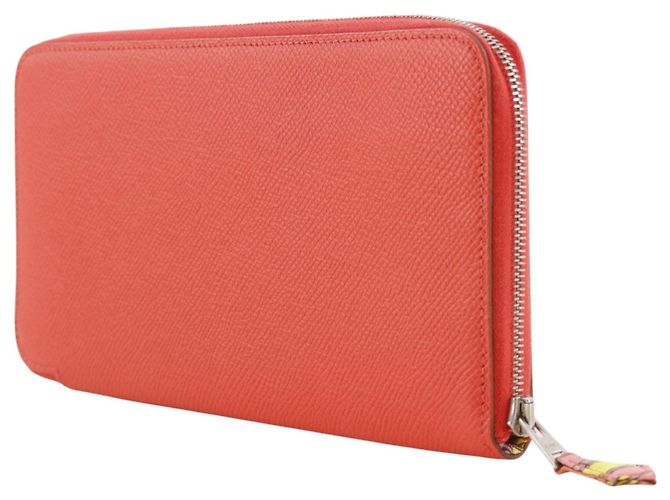 Hermès Hermes Azap lange Geldbörse aus rosa Epsom-Leder Pink - Ansicht 2