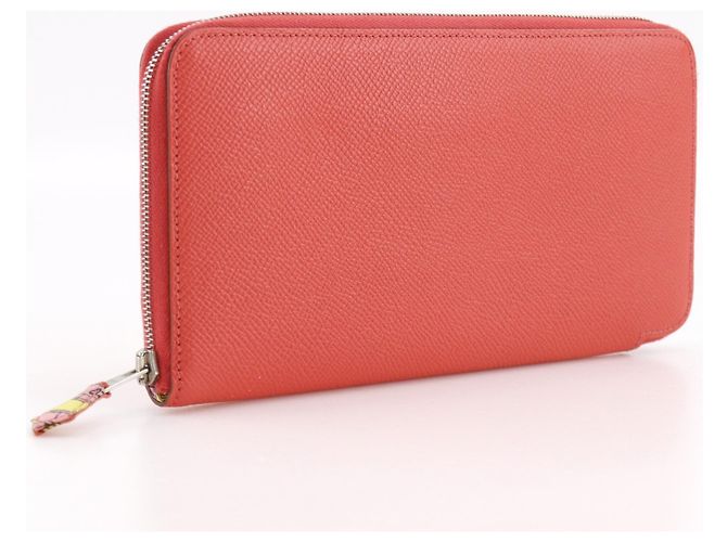 Hermès Hermes Azap lange Geldbörse aus rosa Epsom-Leder Pink - Ansicht 3