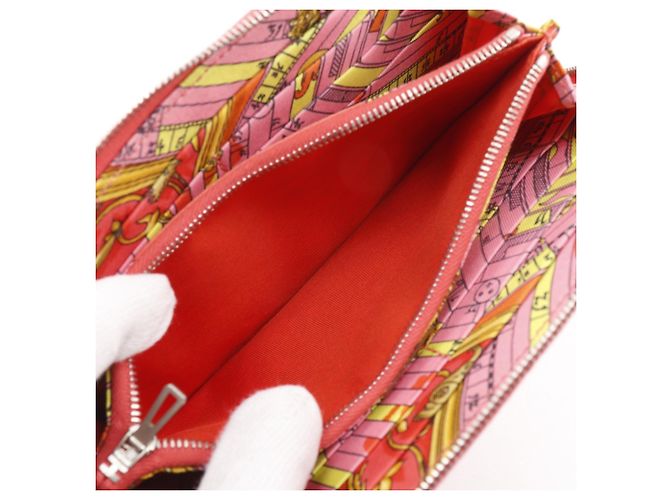 Hermès Hermes Azap lange Geldbörse aus rosa Epsom-Leder Pink - Ansicht 7