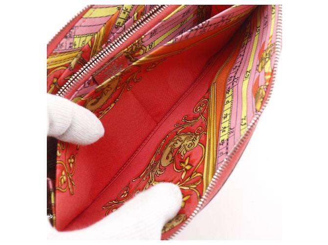 Hermès Hermes Azap lange Geldbörse aus rosa Epsom-Leder Pink - Ansicht 9